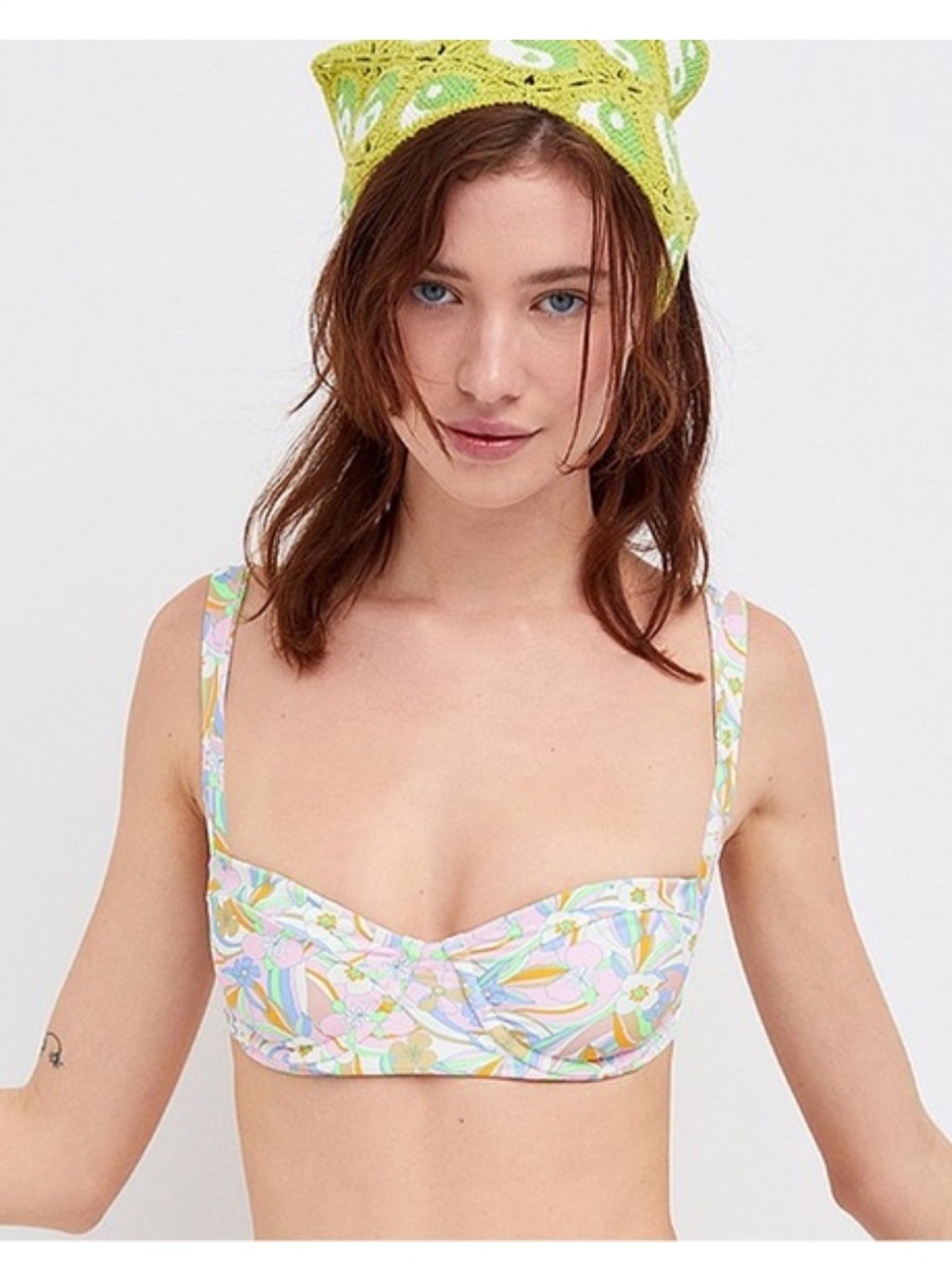 For Love And Lemons Pastel Multicolor Underwire Bikini Top